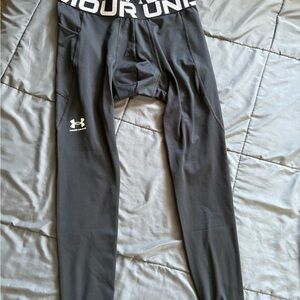 Under Armour Black and Gray ColdGear Compression Pants
